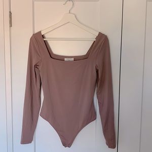 Babaton Contour Squareneck Longsleeve Thong Bodysuit